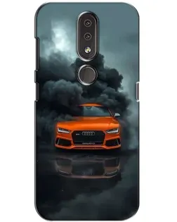 Чохол для Nokia 4.2 з картинкою «Audi у хмарах диму»