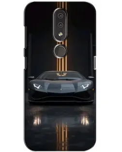 Чохол для Nokia 4.2 з картинкою «Lamborghini золоті лінії»