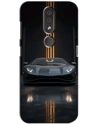 Чохол для Nokia 4.2 з картинкою «Lamborghini золоті лінії»