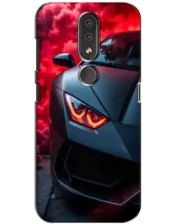 Чохол для Nokia 4.2 з картинкою «Lamborghini червоне сяйво»