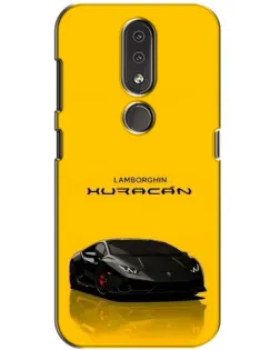 Чохол для Nokia 4.2 з картинкою «Lamborghini Huracan чорний»