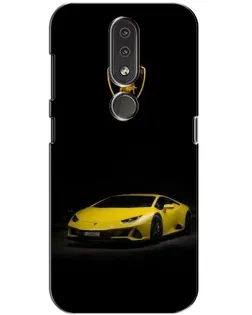 Чохол для Nokia 4.2 з картинкою «Lamborghini жовтий акцент»