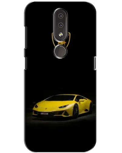 Чохол для Nokia 4.2 з картинкою «Lamborghini жовтий акцент»