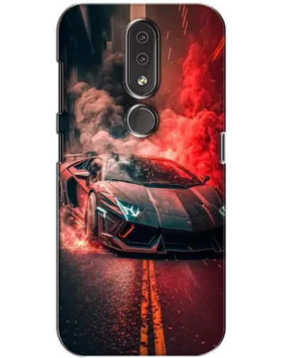 Чохол для Nokia 4.2 з картинкою «Lamborghini червоний дим»