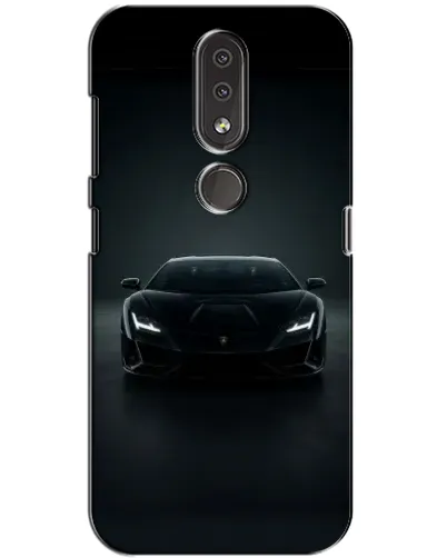 Чохол для Nokia 4.2 з картинкою «Чорний Lamborghini Aventador»