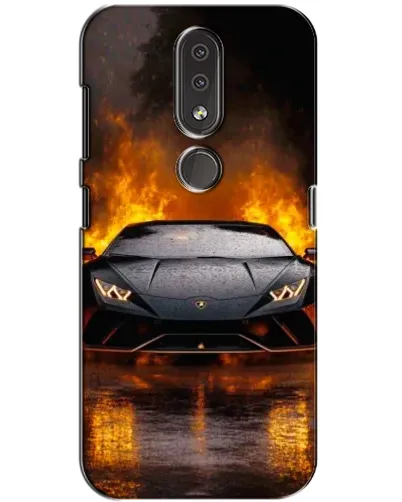 Чохол для Nokia 4.2 з картинкою «Lamborghini у вогні»