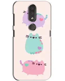 Чохол для Nokia 4.2 з картинкою «Pusheen тріо»