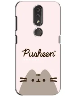 Чохол для Nokia 4.2 з картинкою «Pusheen логотип»