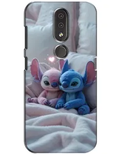 Чехол для Nokia 4.2 с картинкой «Плюшевые Стич Ангел»