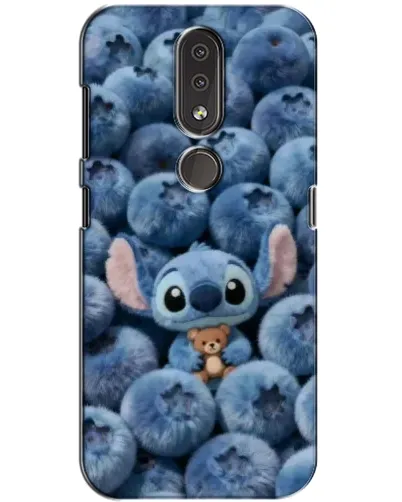 Чехол для Nokia 4.2 с картинкой «Стич и голубика»