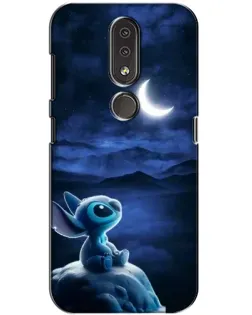 Чехол для Nokia 4.2 с картинкой «Лунная ночь Стича»