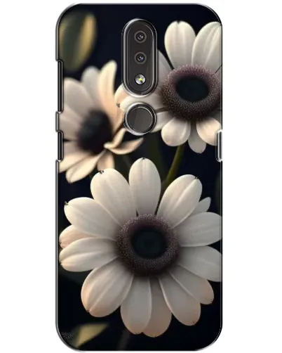 Чехол для Nokia 4.2 с картинкой «Белые маргаритки макро»