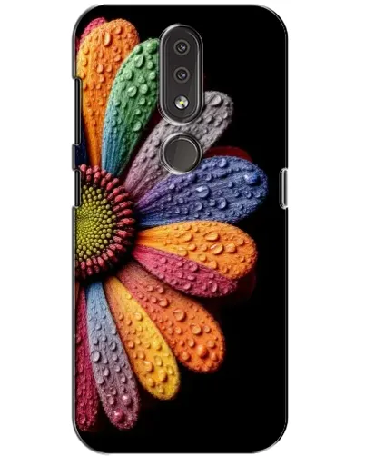 Чехол для Nokia 4.2 с картинкой «Радужный цветок»