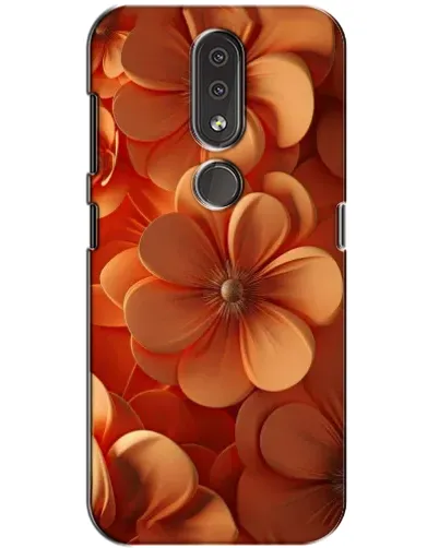 Чехол для Nokia 4.2 с картинкой «Оранжевый макро цветок»