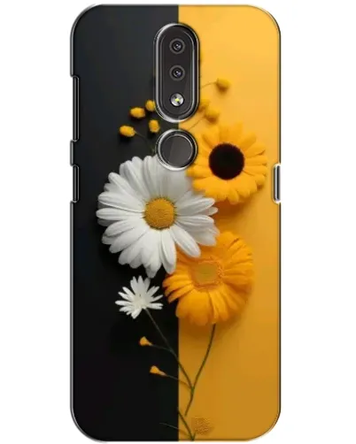 Чехол для Nokia 4.2 с картинкой «Подсолнух и ромашка»