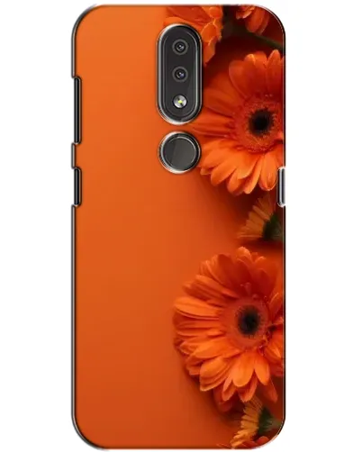 Чехол для Nokia 4.2 с картинкой «Оранжевые герберы»