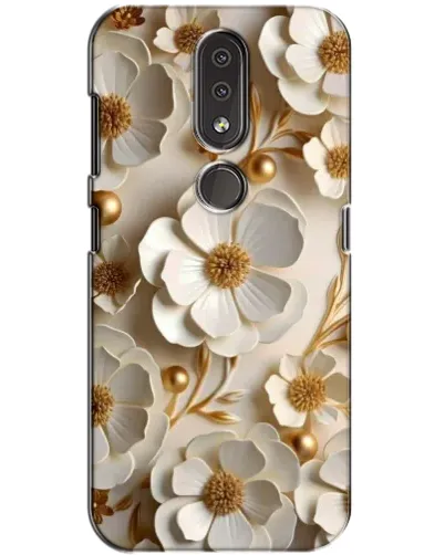 Чехол для Nokia 4.2 с картинкой «Белие бумажние  цвети»