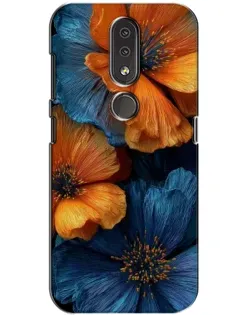 Чохол для Nokia 4.2 з картинкою «Яскрава синьо-помаранчева флора» Чохол для Nokia 4.2 з картинкою «Яскрава синьо-помаранчева флора»