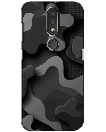 Чохол для Nokia 4.2 з картинкою «Темний абстрактний камуфляж»