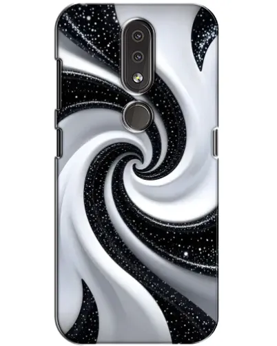 Чохол для Nokia 4.2 з картинкою «Чорно-біла спіраль»