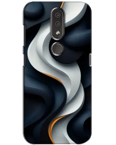 Чохол для Nokia 4.2 з картинкою «Об'ємні чорно-білі стрічки»