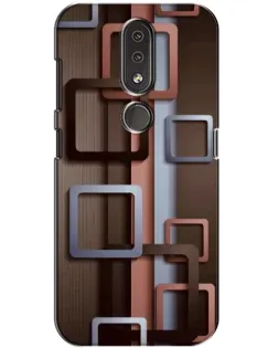 Чохол для Nokia 4.2 з картинкою «Коричневі об'ємні квадрати» Чохол для Nokia 4.2 з картинкою «Коричневі об'ємні квадрати»