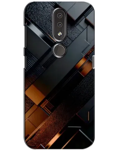 Чохол для Nokia 4.2 з картинкою «Чорні геометричні блоки»
