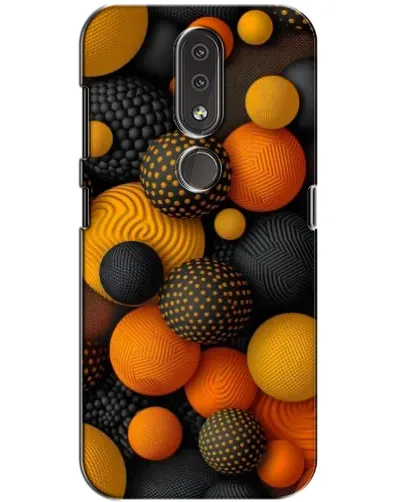 Чохол для Nokia 4.2 з картинкою «Об'ємні помаранчеві сфери»