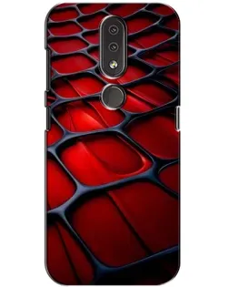 Чохол для Nokia 4.2 з картинкою «Червона глянцева сітка»