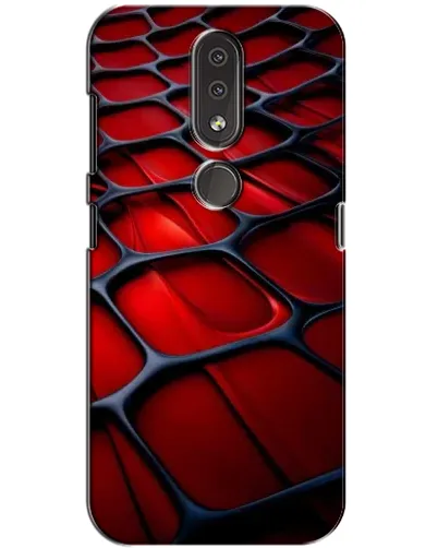 Чохол для Nokia 4.2 з картинкою «Червона глянцева сітка»
