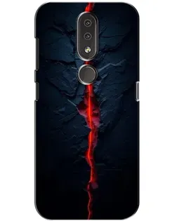 Чохол для Nokia 4.2 з картинкою «Червона лавова тріщина»