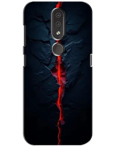 Чохол для Nokia 4.2 з картинкою «Червона лавова тріщина»