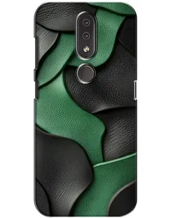 Чохол для Nokia 4.2 з картинкою «Зелені шкіряні хвилі»