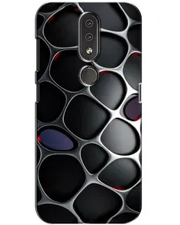 Чохол для Nokia 4.2 з картинкою «Об'ємна темна решітка»