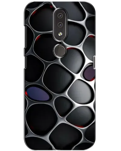 Чохол для Nokia 4.2 з картинкою «Об'ємна темна решітка»