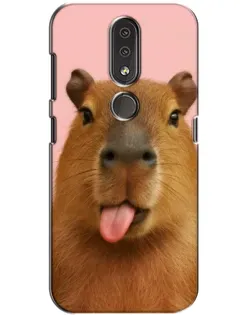 Чохол для Nokia 4.2 з картинкою «Капібара з язиком»