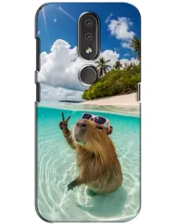 Чохол для Nokia 4.2 з картинкою «Капібара на морі»