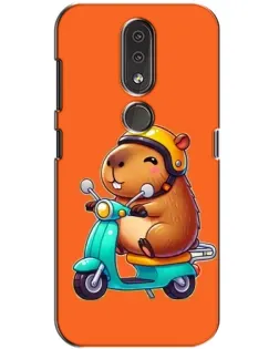 Чохол для Nokia 4.2 з картинкою «Капібара на скутері»