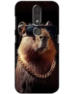 Чохол для Nokia 4.2 з картинкою «Капібара золотий ланцюг»