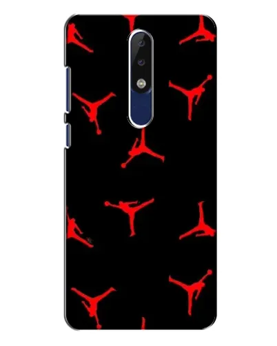 Чехол для Nokia 5.1 Plus (X5) с картинкой «Jordan Red Pattern»