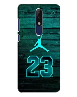 Чехол для Nokia 5.1 Plus (X5) с картинкой «Jordan Cyan 23»