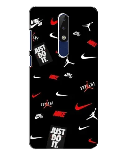Чехол для Nokia 5.1 Plus (X5) с картинкой «Nike Mix Pattern»