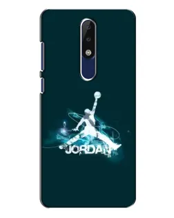 Чехол для Nokia 5.1 Plus (X5) с картинкой «Jordan Blue Fire»