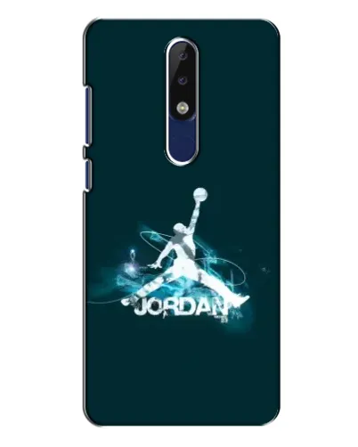 Чехол для Nokia 5.1 Plus (X5) с картинкой «Jordan Blue Fire»