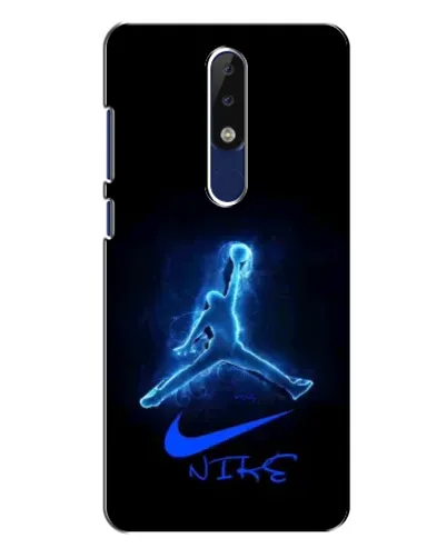 Чехол для Nokia 5.1 Plus (X5) с картинкой «Jordan Neon Blue»