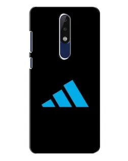 Чехол для Nokia 5.1 Plus (X5) с картинкой «Adidas Cyan Logo»