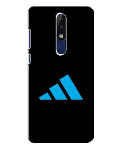 Чехол для Nokia 5.1 Plus (X5) с картинкой «Adidas Cyan Logo»