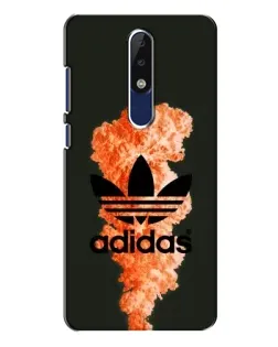 Чехол для Nokia 5.1 Plus (X5) с картинкой «Оранжевый дым Adidas»