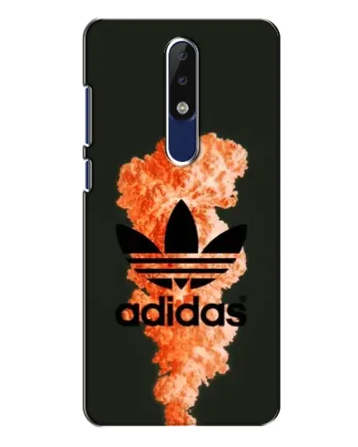 Чехол для Nokia 5.1 Plus (X5) с картинкой «Оранжевый дым Adidas»