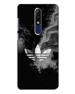 Чехол для Nokia 5.1 Plus (X5) с картинкой «Абстрактный дым Adidas»
